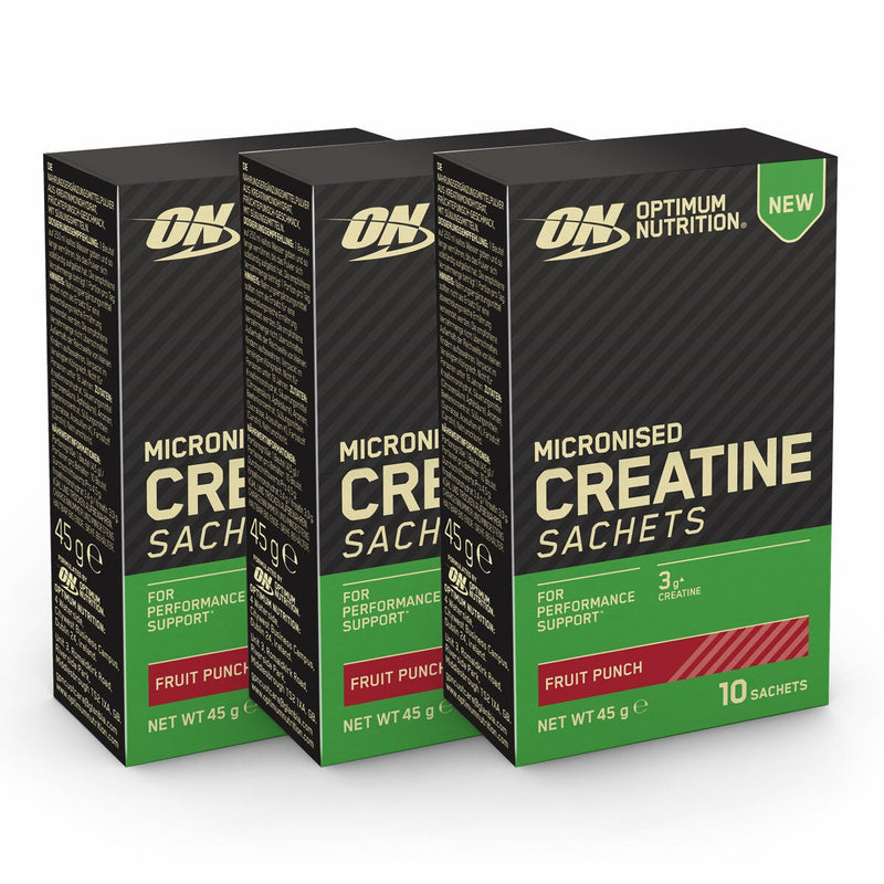 Optimum Nutrition Creatine Sachets Fruit Punch, 3 x 10 45g