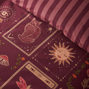 Catherine Lansfield Plum Enchanted Witchcraft Duvet Cover Set In 3 Sizes