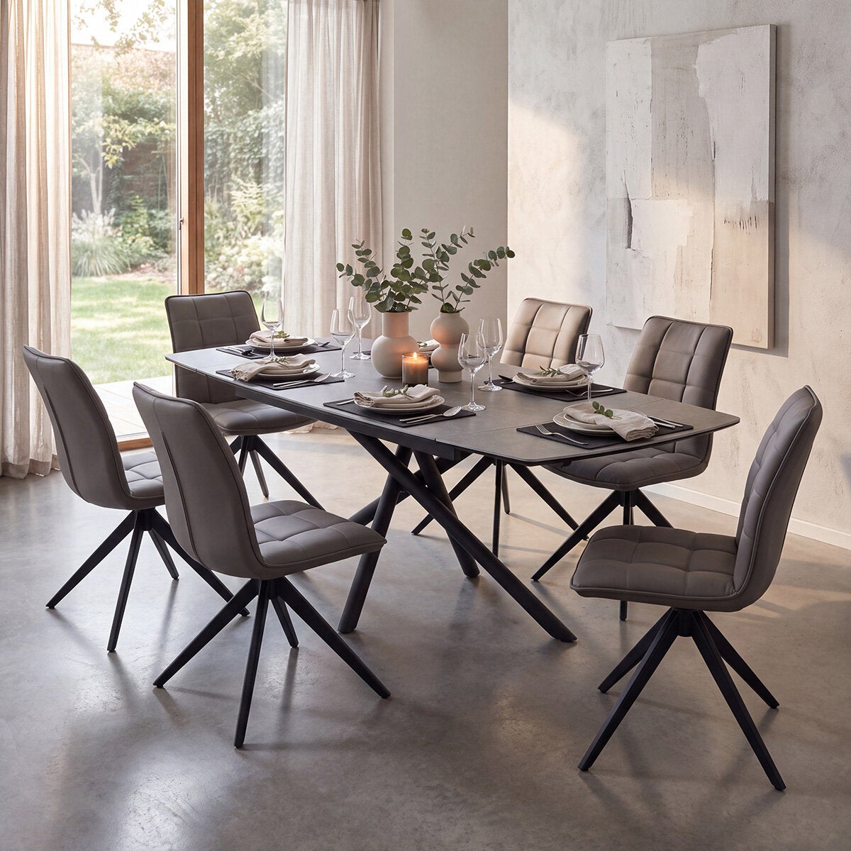 Indus Valley Skylar Dining Table + 6 Chairs