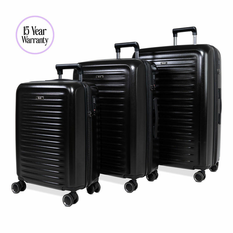 Rock Legacy Hardside Suitcase 3 Piece Set in 4 Colours