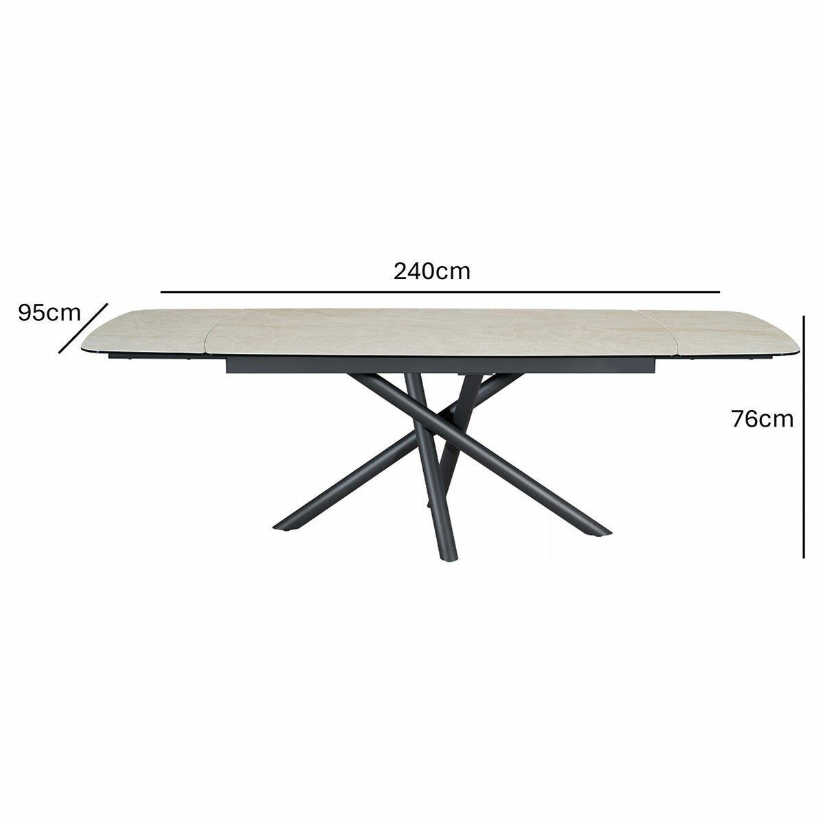 Indus Valley Skylar Large Dining Table + 6 Taupe Chairs