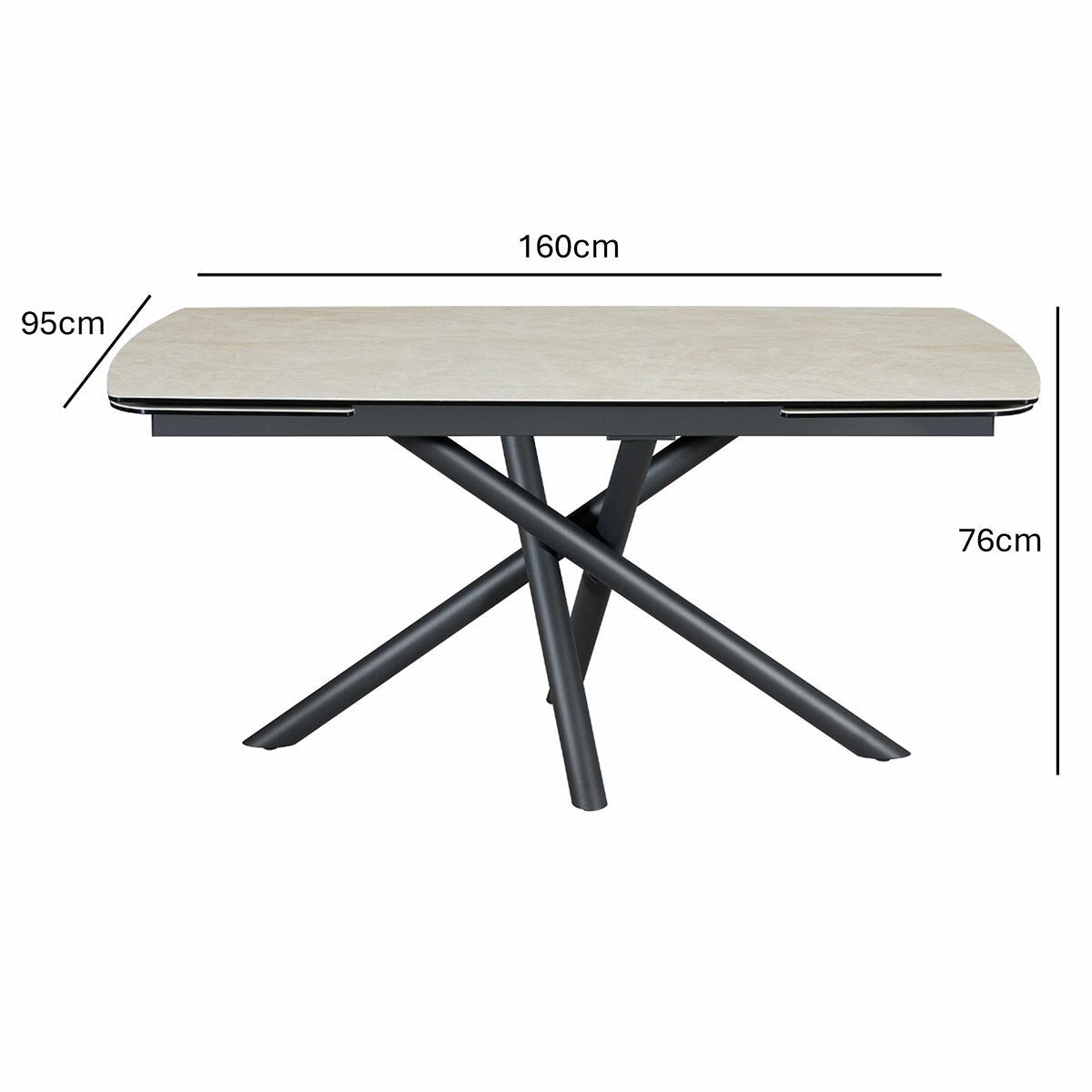 Indus Valley Skylar Large Dining Table + 6 Taupe Chairs