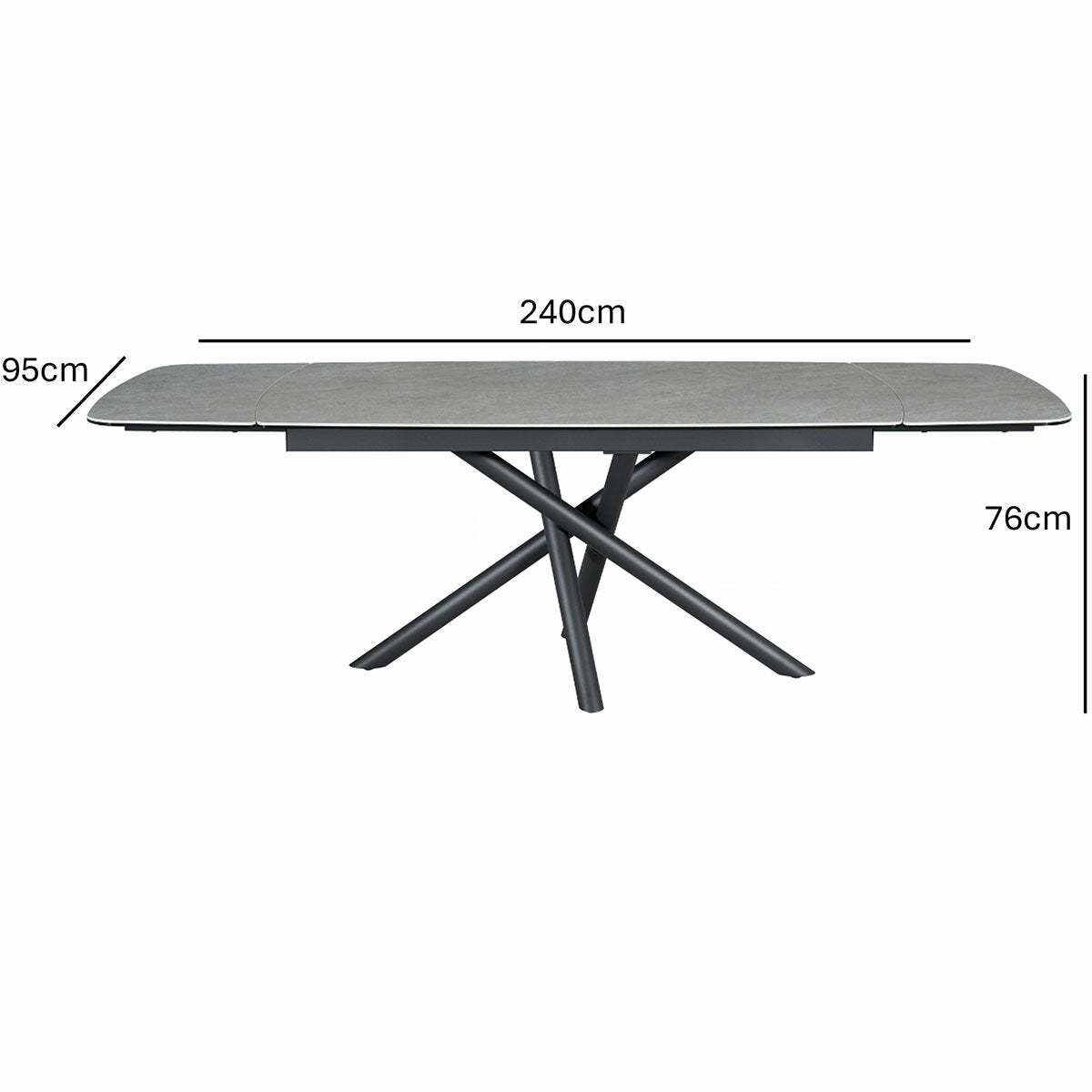 Indus Valley Skylar Large Dining Table + 6 Grey Chairs