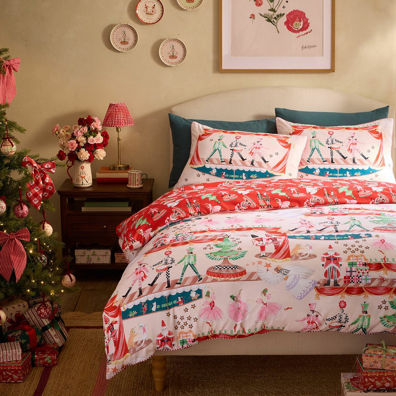 Cath Kidston Christmas Nutcracker Scene Reversible Duvet Cover Set In 4 Sizes