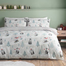 Catherine Lansfield Brushed Cotton Christmas Penguins Reversible Duvet Cover Set