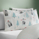 Catherine Lansfield Brushed Cotton Christmas Penguins Reversible Duvet Cover Set