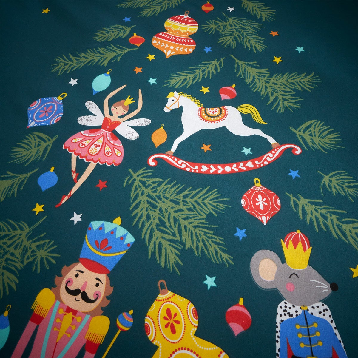 Catherine Lansfield Christmas Nutcracker Reversible Duvet Cover Set