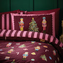 Catherine Lansfield Christmas Nutcracker Stripe Reversible Duvet Cover Set In 3 