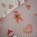 Catherine Lansfield Christmas Gingerbread Stripe Reversible Duvet Cover Set In 3