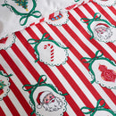 Catherine Lansfield Christmas Vintage Stripe Reversible Duvet Cover Set In 3 Siz