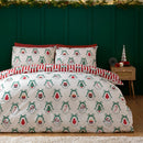 Catherine Lansfield Christmas Vintage Stripe Reversible Duvet Cover Set In 3 Siz