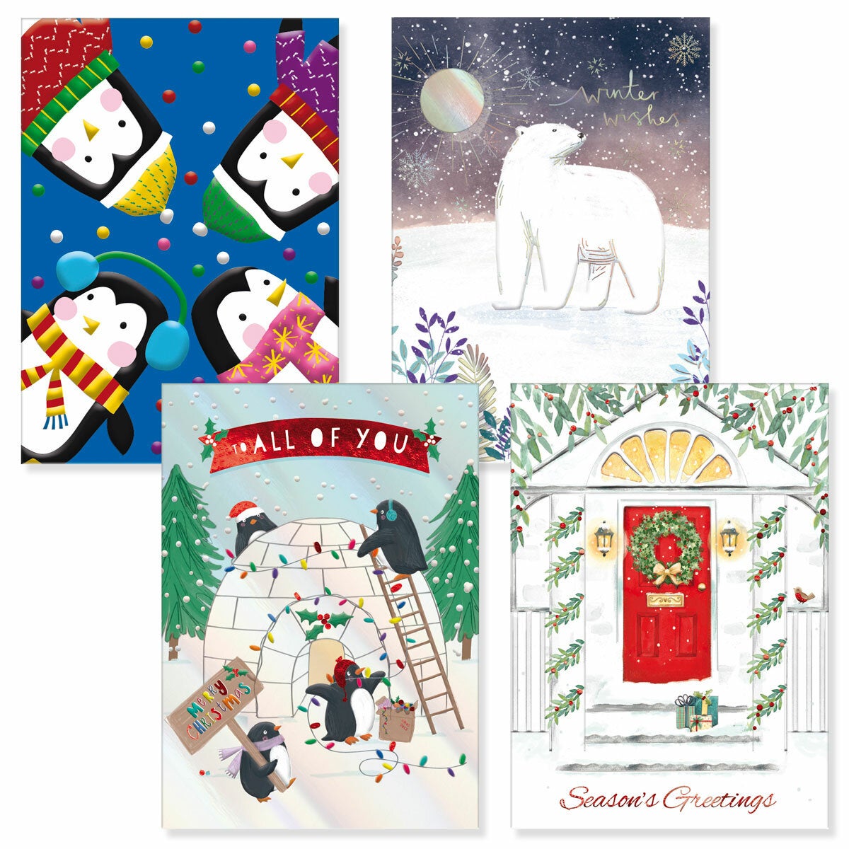 Tom Smith Premium Christmas Boxed Cards- 40 Count