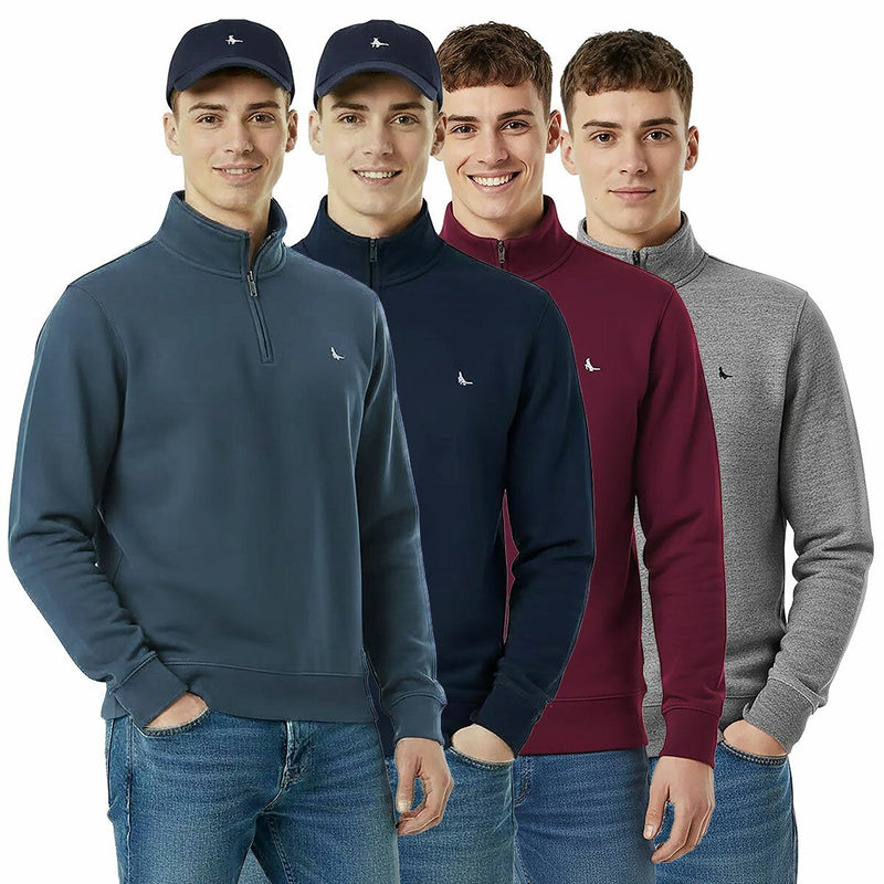 Jack Wills Men's Barchester 1/4 Zip Sweatshirt