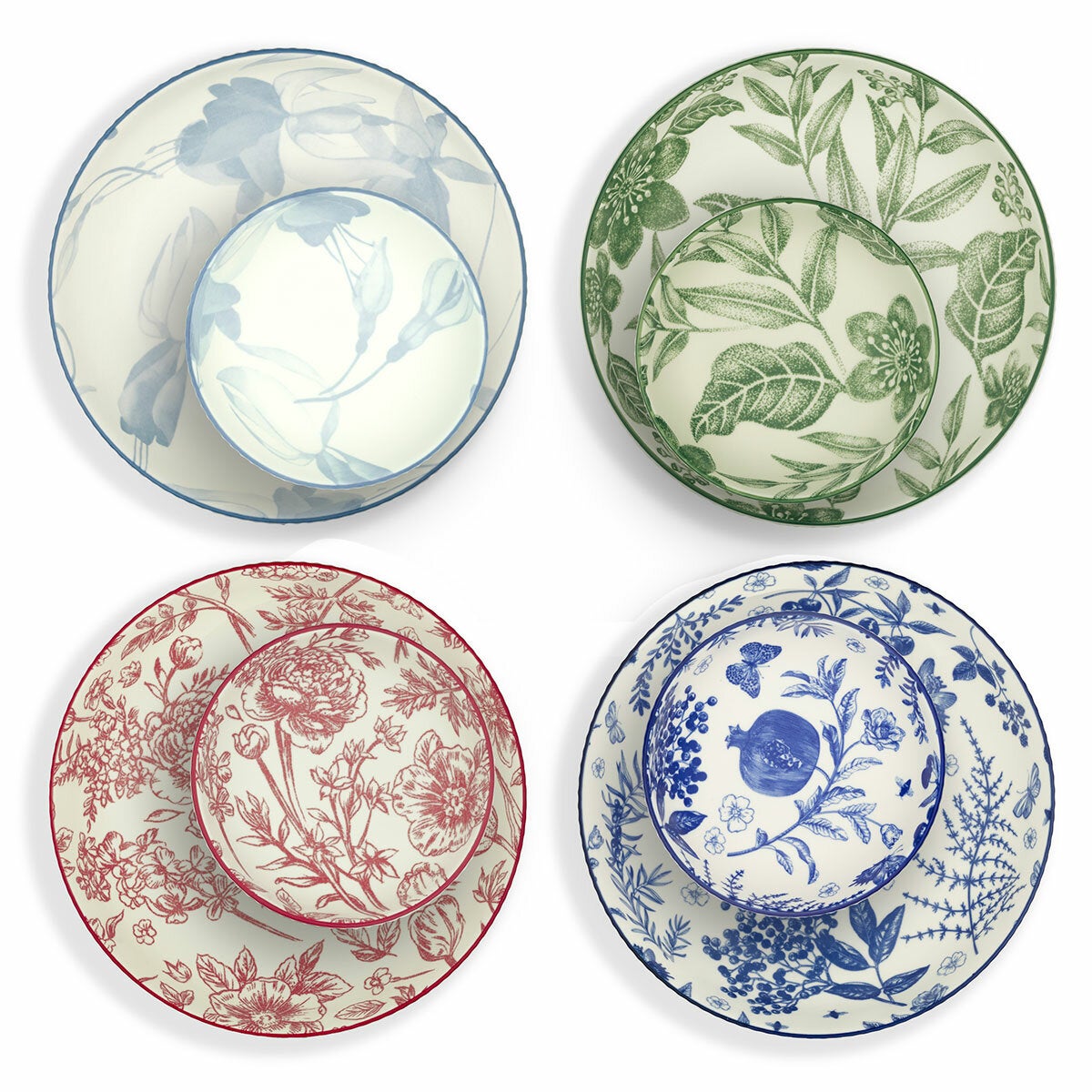 Signature Housewares Botanical Bowl Set, 8 Piece