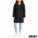 DKNY Ladies Long Down Coat with Hood - Black
