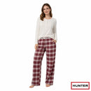 Hunter Women's Plaid Trouser & Waffle Top Pyjama Set - Burgundy