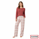 Hunter Women's Plaid Trouser & Waffle Top Pyjama Set - Pink