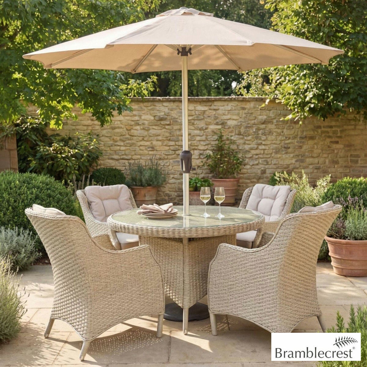 Bramblecrest Woodchester 5 Piece Patio Dining Set