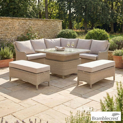 Bramblecrest Woodchester Corner Patio Set with Adjustable Table