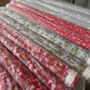 600m Wholesale Christmas Polycotton Fabric Xmas Craft Quilting Snowflakes 45"