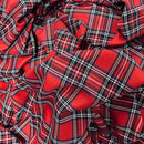 Red Royal Stewart Tartan Check Polyviscose Fabric 150cm
