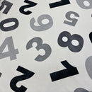 Large Numbers Cotton Curtain Fabric Kids Nursery Play Area 54"