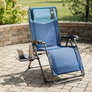 Timber Ridge Zero Gravity Folding Lounger with Side Table Outdoor Camping Picnic