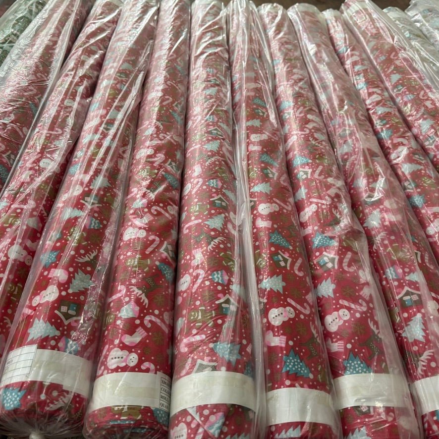 600m Wholesale Christmas Polycotton Fabric Xmas Craft Quilting Snowflakes 45" - Bull Ring Fabrics