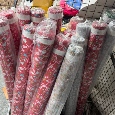 600m Wholesale Christmas Polycotton Fabric Xmas Craft Quilting Snowflakes 45" - Bull Ring Fabrics