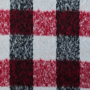 Schwarzer Tweed-Wollmischstoff mit Hahnentrittmuster, Blau