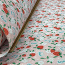 10m Wholesale Strawberries Polycotton Fabric Butterflies Floral Pinspots 45" Pink