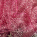 Cobweb Mesh Soft Tulle Fabric Dressmaking 60" Cerise/Gold
