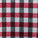 Schwarzer Tweed-Wollmischstoff mit Hahnentrittmuster, Blau
