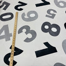 Large Numbers Cotton Curtain Fabric Kids Nursery Play Area 54"