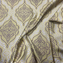 Trompe Damask Curtain Brocade Upholstery Fabric 140cm, Lime Green