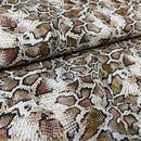100% Cotton Craft Snakeskin Print Fabric 54" – Brown Python