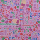 Oilcloth PVC Party Birthday Tablecloth Waterproof 54", Pink
