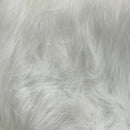 Langfloriger Kunstpelzstoff, 150 cm breit, Weiß