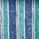 10 Metres 100% Cotton Sheeting Fabric Blue/Aqua Stripe Craft Curtain 60"