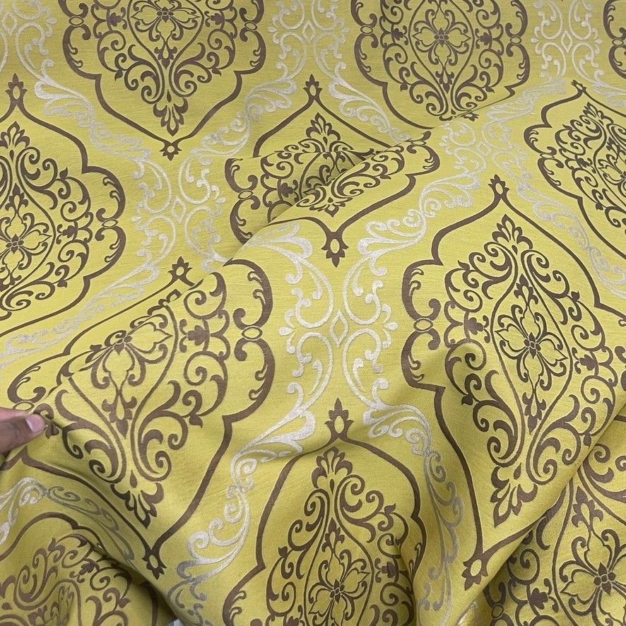 80m Wholesale Designer Damask Fabric Upholstery Sofa Seating Material 54" Green - Bull Ring Fabrics
