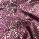 Trompe Damask Upholstery Curtain Brocade Fabric 140cm, Purple