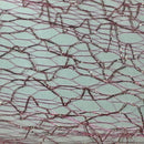 Cobweb Mesh Soft Tulle Fabric Dressmaking 60" Cerise/Gold