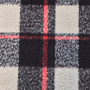 Schwarzer Tweed-Wollmischstoff mit Hahnentrittmuster, Blau