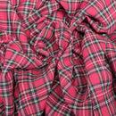 Red Royal Stewart Tartan Small Check Polyviscose Fabric 150cm
