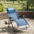 Timber Ridge Zero Gravity Folding Lounger with Side Table Outdoor Camping Picnic