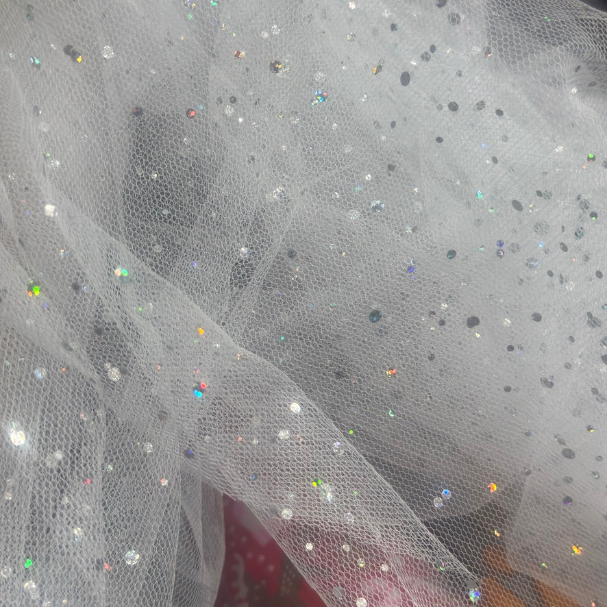 Hologram Sequin Tutu Spangle Tulle Net Fabric