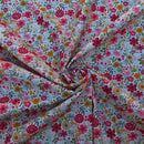27m Blossom Floral Flowers 100% Cotton Poplin Fabric Rose & Hubble 45", Ivory