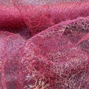 Cobweb Mesh Soft Tulle Fabric Dressmaking 60" Cerise/Gold