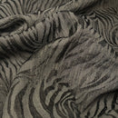 Tissu de brocart de rideau de tapisserie d'ameublement floral beige, rouge