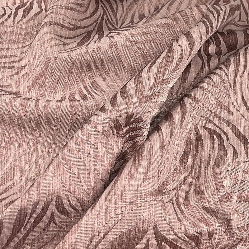 Safari Streak Upholstery Curtain Brocade Fabric 140cm, Dusky Pink